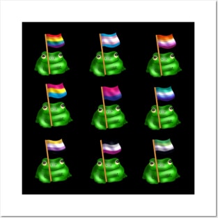 LGBTQ Frogs Sticker Pack Posters and Art